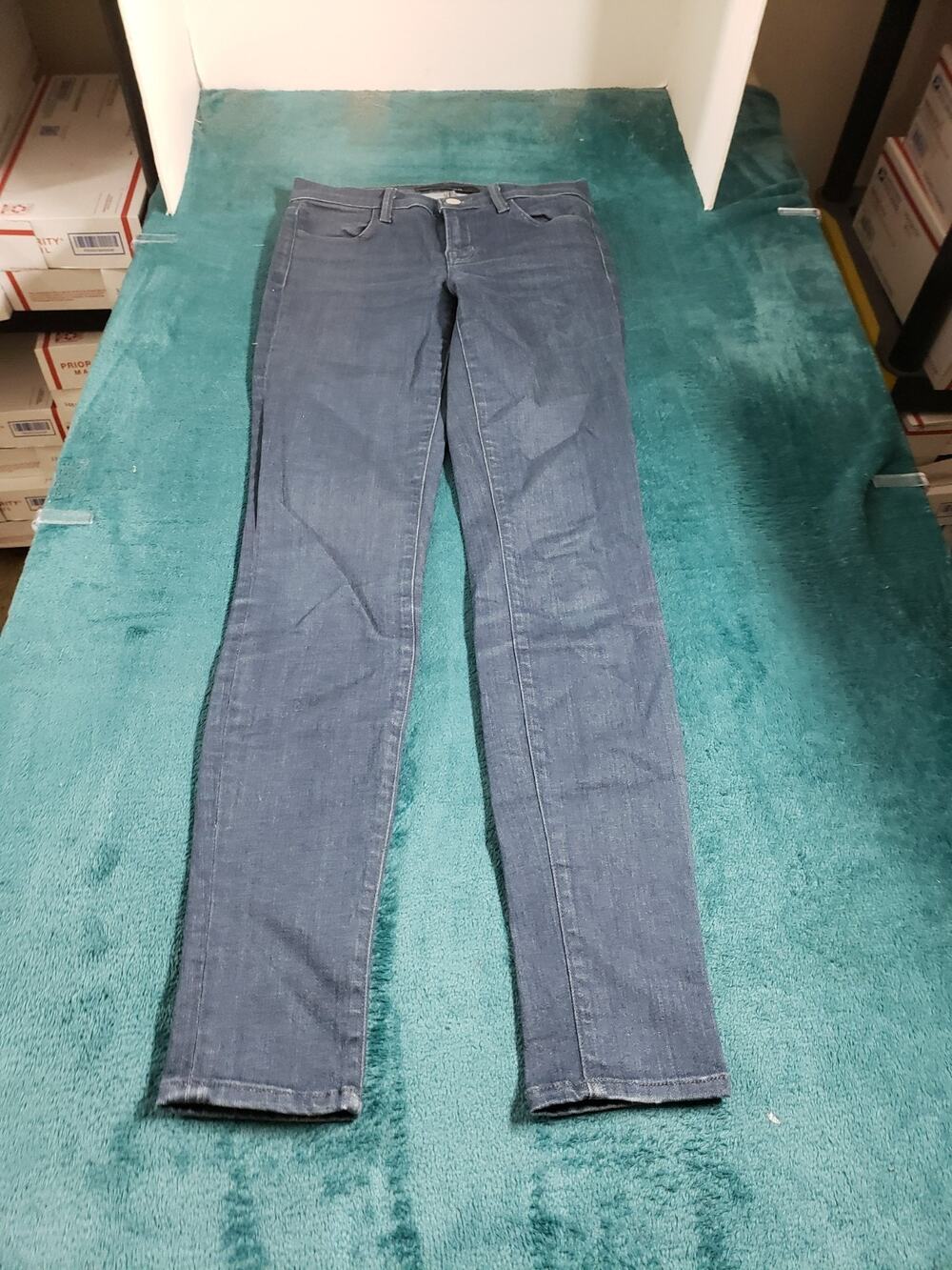J Brand Jeans Size 25 Women Blue Pants Stretch Denim Ladies Mid Rise Straight